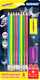 Миниатюра изображения товара Набор простых карандашей Юнландия Неончики + 2 ластика / 181783 (8шт)