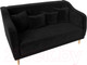 Миниатюра изображения товара Диван Лига Диванов Киото (велюр черный)