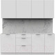 Миниатюра изображения товара Кухонный гарнитур Интермебель Микс Топ-6 2.1м без столешницы (белый премиум)