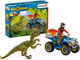 Миниатюра изображения товара Набор фигурок коллекционных Schleich Побег на квадроцикле от велоцираптора / 41466