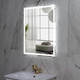 Миниатюра изображения товара Зеркало Пекам Greta 50x80 / greta-50x80dcl (с подсветкой, сенсором на взмах руки и часами)