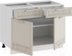Миниатюра изображения товара Шкаф-стол кухонный ТриЯ Долорес 1Н8Я1 (белый/кремовый)
