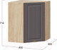 Миниатюра изображения товара Шкаф навесной для кухни ТриЯ Лина 1В6У (дуб крафт золотой/графит)