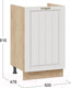 Миниатюра изображения товара Шкаф под мойку ТриЯ Лина 1Н5М (дуб крафт золотой/белый)