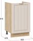 Миниатюра изображения товара Шкаф под мойку ТриЯ Лина 1Н5М (дуб крафт золотой/кремовый)