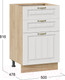 Миниатюра изображения товара Шкаф-стол кухонный ТриЯ Лина 1Н5Я3 (дуб крафт золотой/белый)
