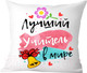 Миниатюра изображения товара Подушка декоративная Print Style Лучший учитель в мире / 40x40plat101