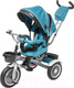 Миниатюра изображения товара Трехколесный велосипед с ручкой NINO Lux (бирюзовый)