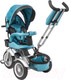 Миниатюра изображения товара Трехколесный велосипед с ручкой NINO Lux (бирюзовый)