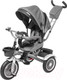 Миниатюра изображения товара Трехколесный велосипед с ручкой NINO Lux (серый)