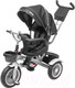 Миниатюра изображения товара Трехколесный велосипед с ручкой NINO Lux (черный)