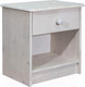 Миниатюра изображения товара Прикроватная тумба Dipriz 1 ящик Д.1407.1 (белый воск)