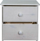Миниатюра изображения товара Прикроватная тумба Dipriz 2 ящика Д.1408.1 (белый воск)