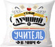 Миниатюра изображения товара Подушка декоративная Print Style Самый лучший учитель в мире / 40x40plat223