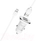 Миниатюра изображения товара Зарядное устройство автомобильное Borofone BZ12 с кабелем Micro (белый)