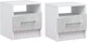 Миниатюра изображения товара Комплект прикроватных тумб Империал Антария (2шт, белый жемчуг/ателье)