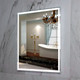 Миниатюра изображения товара Зеркало Пекам Greta 70x80 / greta-70x80dpcl (с подсветкой, сенсором на взмах руки, подогревом и часами)