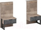 Миниатюра изображения товара Прикроватная тумба Империал Стокгольм (2шт, дуб гранж песочный/железный камень)