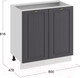 Миниатюра изображения товара Шкаф-стол кухонный ТриЯ Лина 1Н8 (белый/графит)