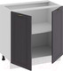 Миниатюра изображения товара Шкаф-стол кухонный ТриЯ Лина 1Н8 (белый/графит)