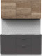 Миниатюра изображения товара Кухонный гарнитур Интермебель Микс Топ-32 1.6м без столешницы (дуб каньон/графит серый)