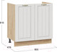 Миниатюра изображения товара Шкаф под мойку ТриЯ Лина 1Н8М (дуб крафт золотой/белый)