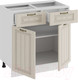 Миниатюра изображения товара Шкаф-стол кухонный ТриЯ Лина 1Н8Я1 (белый/кремовый)