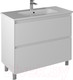 Миниатюра изображения товара Тумба с умывальником Briz Асти Эйфория 100 / 220 03-08100-11 00 БЕЛ