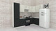 Миниатюра изображения товара Кухонный гарнитур ВерсоМебель Эко-1 1.4x2.6 правая (дуб крафт белый/антрацит/ст.мрамор итальянский)