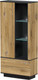 Миниатюра изображения товара Шкаф Интерлиния Quartz QZ-ШК1 с подсветкой (дуб нокс/черный)