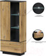 Миниатюра изображения товара Шкаф Интерлиния Quartz QZ-ШК1 с подсветкой (дуб нокс/черный)