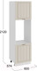 Миниатюра изображения товара Шкаф-пенал кухонный ТриЯ Лина 1П6 (белый/крем)
