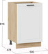 Миниатюра изображения товара Шкаф-стол кухонный ТриЯ Лорас 1Н5 (дуб крафт золотой/холст белый)