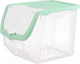 Миниатюра изображения товара Емкость для хранения El Casa 640185 (прозрачный/фисташковый)