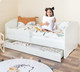 Миниатюра изображения товара Кровать-тахта детская Мебель детям Комфорт 80x160 Т-80 (белый)