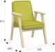 Миниатюра изображения товара Кресло мягкое Мебелик Ретро (лайм/лак)