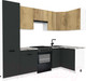 Миниатюра изображения товара Кухонный гарнитур ВерсоМебель Эко-1 1.2x2.6 правая (дуб крафт золотой/антрацит/ст.альберика)