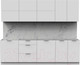 Миниатюра изображения товара Кухонный гарнитур Интермебель Микс Топ-39 2.6м без столешницы (белый премиум)