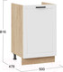 Миниатюра изображения товара Шкаф под мойку ТриЯ Лорас 1Н5М (дуб крафт золотой/холст белый)