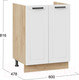 Миниатюра изображения товара Шкаф под мойку ТриЯ Лорас 1Н6М (дуб крафт золотой/холст белый)
