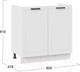 Миниатюра изображения товара Шкаф под мойку ТриЯ Лорас 1Н8М (белый/холст белый)