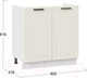 Миниатюра изображения товара Шкаф под мойку ТриЯ Лорас 1Н8М (белый/холст брюле)