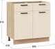 Миниатюра изображения товара Шкаф-стол кухонный ТриЯ Лорас 1Н8Я1 (дуб крафт золотой/холст брюле)