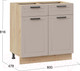 Миниатюра изображения товара Шкаф-стол кухонный ТриЯ Лорас 1Н8Я1 (дуб крафт золотой/холст латте)