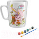 Миниатюра изображения товара Набор для творчества Раскрась и подари Кружка-раскраска Зайчик / cup-1001