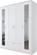 Миниатюра изображения товара Шкаф Mio Tesoro Сириус 4-х створчатый 1 ящик с 2-мя зеркалами 2.02.01.042.1 (белый)