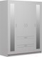 Миниатюра изображения товара Шкаф Mio Tesoro Сириус 4-х створчатый 2 ящика с 2-мя зеркалами 2.02.01.092.1 (белый)