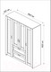 Миниатюра изображения товара Шкаф Mio Tesoro Сириус 4-х створчатый 2 ящика с 2-мя зеркалами 2.02.01.092.1 (белый)