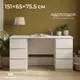 Миниатюра изображения товара Письменный стол Mio Tesoro Кастор 6 ящиков 151x65 2.03.06.040.1 (белый)
