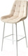 Миниатюра изображения товара Стул барный M-City Хофман / 688M04885 (H-06 бежевый велюр/белый)